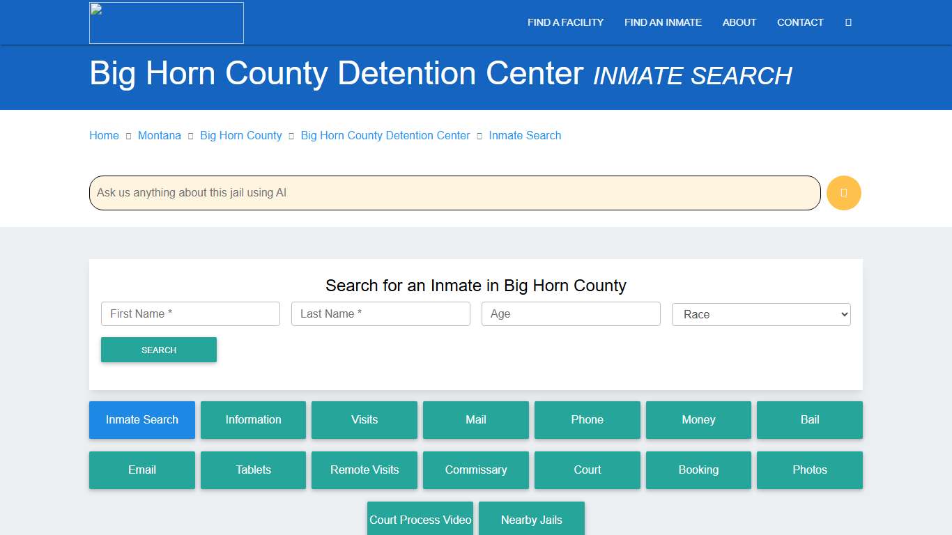 Big Horn County Inmate Search & Roster Find Inmates MT